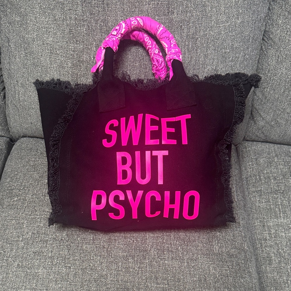 Black and Pink Tote Bag hipchik couture